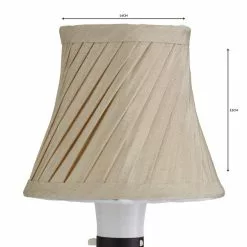 Dunelm Twisted Pleat Candle Lamp Shade 12cm Champ -all lighting Sales Store 1000112156 alt04