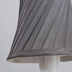 Dunelm Twisted Pleat Candle Lamp Shade 12cm Grey -all lighting Sales Store 1000112157 alt02