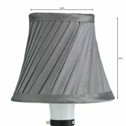 Dunelm Twisted Pleat Candle Lamp Shade 12cm Grey -all lighting Sales Store 1000112157 alt04