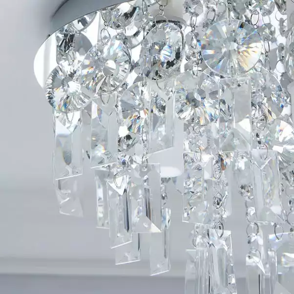 Dunelm Bel Air 3 Light Glass Bathroom Flush Ceiling Fitting 5 Dunelm Bel Air 3 Light Glass Bathroom Flush Ceiling Fitting - Image 3