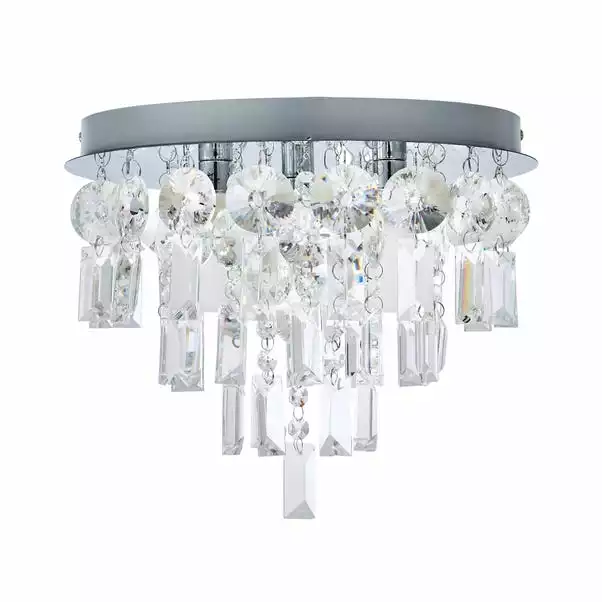 Dunelm Bel Air 3 Light Glass Bathroom Flush Ceiling Fitting 7 Dunelm Bel Air 3 Light Glass Bathroom Flush Ceiling Fitting - Image 5