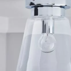 Dunelm Delavin 1 Light Pendant Glass Flush Bathroom Ceiling Fitting -all lighting Sales Store 1000119706 alt02