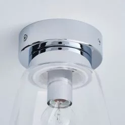 Dunelm Delavin 1 Light Pendant Glass Flush Bathroom Ceiling Fitting -all lighting Sales Store 1000119706 alt03