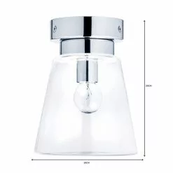 Dunelm Delavin 1 Light Pendant Glass Flush Bathroom Ceiling Fitting -all lighting Sales Store 1000119706 alt06
