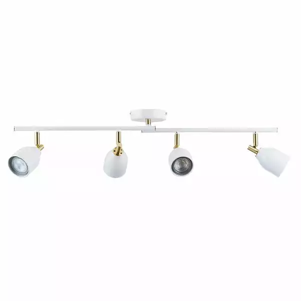 Dunelm Clio 4 Light White Spotlight Bar 6 Dunelm Clio 4 Light White Spotlight Bar - Image 4