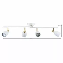 Dunelm Clio 4 Light White Spotlight Bar 12 Dunelm Clio 4 Light White Spotlight Bar -all lighting Sales Store 1000119712 alt06