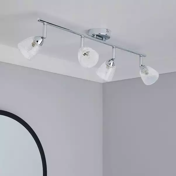 Dunelm Balston 4 Light Glass Spotlight Bar 4 Dunelm Balston 4 Light Glass Spotlight Bar - Image 2