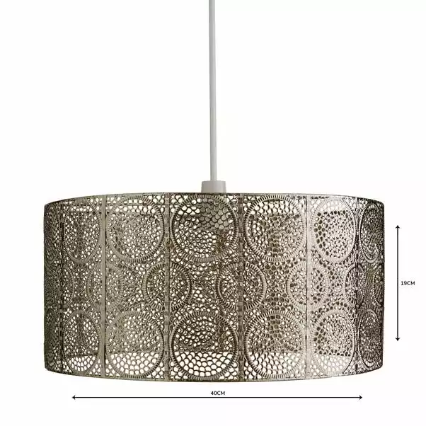 Dunelm Manila Nickel Easy Fit Pendant 6 Dunelm Manila Nickel Easy Fit Pendant - Image 4