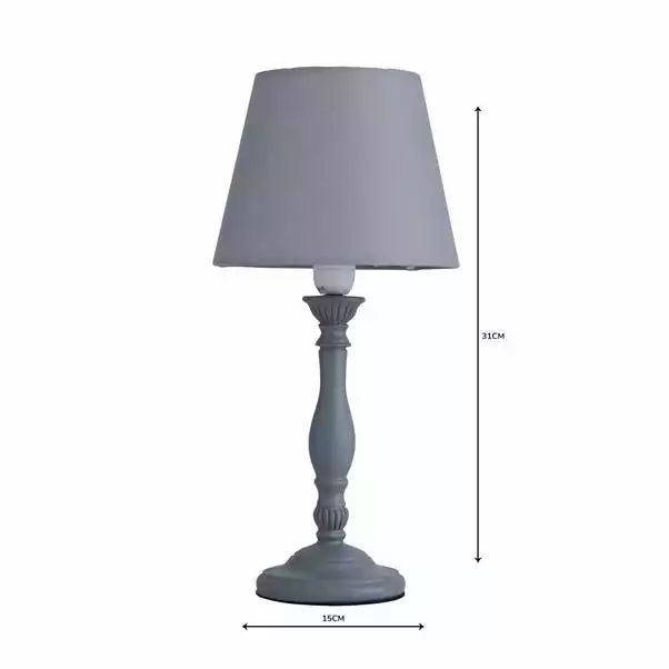 Dunelm Tofty Grey Table Lamp 7 Dunelm Tofty Grey Table Lamp - Image 5
