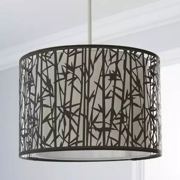 Dunelm Catiri Bamboo Leaf Grey Easy Fit Pendant 4 Dunelm Catiri Bamboo Leaf Grey Easy Fit Pendant - Image 2