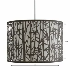 Dunelm Catiri Bamboo Leaf Grey Easy Fit Pendant 9 Dunelm Catiri Bamboo Leaf Grey Easy Fit Pendant -all lighting Sales Store 1000119920 alt04