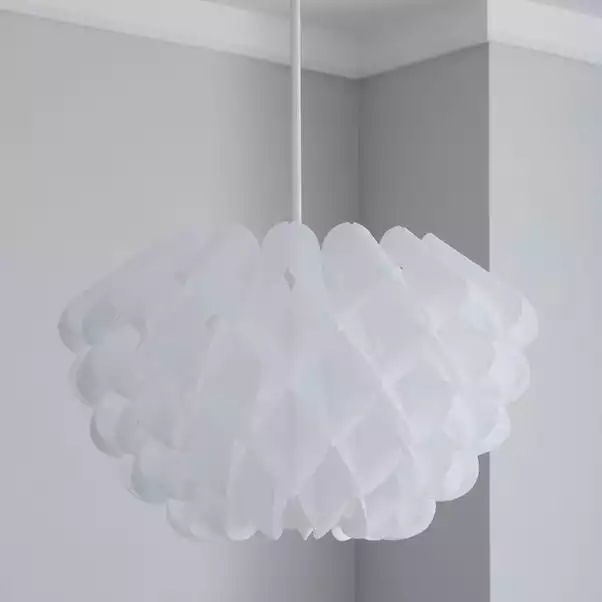 Dunelm Sochi Honeycombe White Easy Fit Pendant 4 Dunelm Sochi Honeycombe White Easy Fit Pendant - Image 2