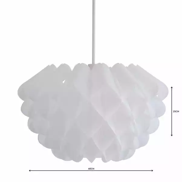 Dunelm Sochi Honeycombe White Easy Fit Pendant 6 Dunelm Sochi Honeycombe White Easy Fit Pendant - Image 4