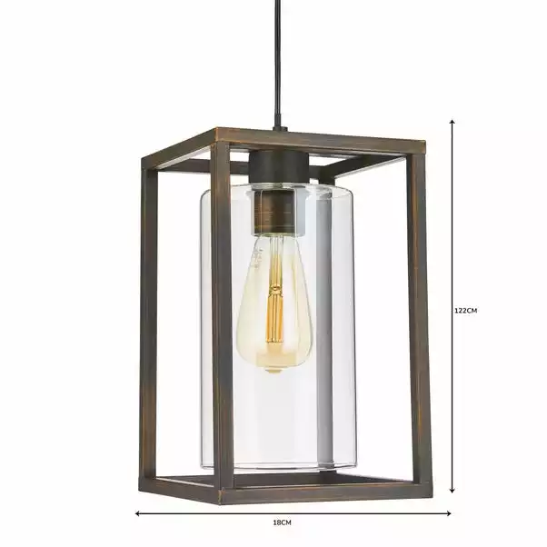 Dunelm London Industrial 1 Light Pendant Bronze Ceiling Fitting 8 Dunelm London Industrial 1 Light Pendant Bronze Ceiling Fitting - Image 6