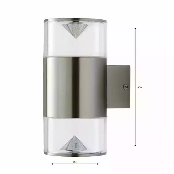 Dunelm Aden 2 Light Steel Outdoor Wall Light 7 Dunelm Aden 2 Light Steel Outdoor Wall Light - Image 5