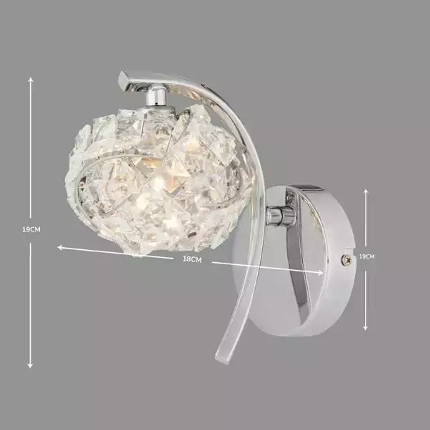 Dunelm Cecilie Glass Wall Light 7 Dunelm Cecilie Glass Wall Light - Image 5