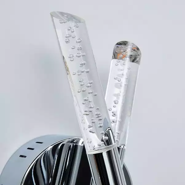 Dunelm Tassani 2 Light Integrated LED Bubble Glass Wall Light 5 Dunelm Tassani 2 Light Integrated LED Bubble Glass Wall Light - Image 3