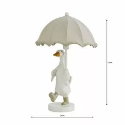 Dunelm Darcy Resin Duck White Table Lamp -all lighting Sales Store 1000139074 alt04
