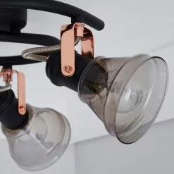 Dunelm Milas 3 Light Black Industrial Semi-Flush Ceiling Fitting 10 Dunelm Milas 3 Light Black Industrial Semi-Flush Ceiling Fitting -all lighting Sales Store 1000139082 alt02