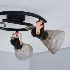 Dunelm Milas 3 Light Black Industrial Semi-Flush Ceiling Fitting 11 Dunelm Milas 3 Light Black Industrial Semi-Flush Ceiling Fitting -all lighting Sales Store 1000139082 alt03