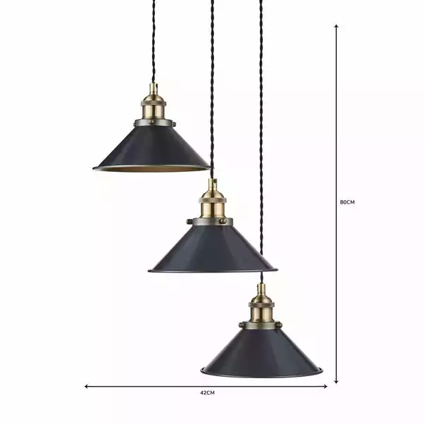 Dunelm Logan 3 Light Grey Industrial Cluster Ceiling Fitting 8 Dunelm Logan 3 Light Grey Industrial Cluster Ceiling Fitting - Image 6