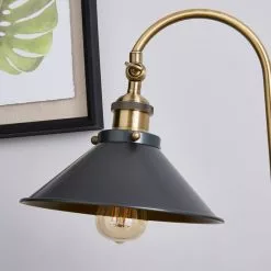 Dunelm Logan Antique Brass Grey Industrial Table Lamp 10 Dunelm Logan Antique Brass Grey Industrial Table Lamp -all lighting Sales Store 1000139099 alt02