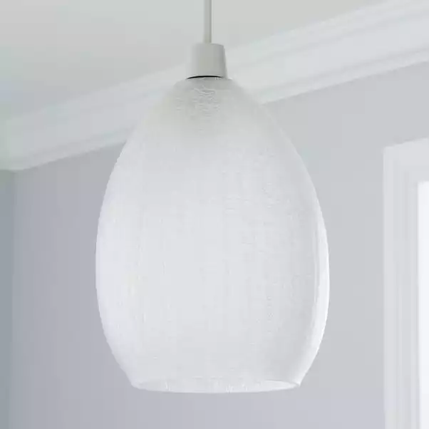 Dunelm Akola Crackle Glass Easy Fit Pendant 4 Dunelm Akola Crackle Glass Easy Fit Pendant - Image 2