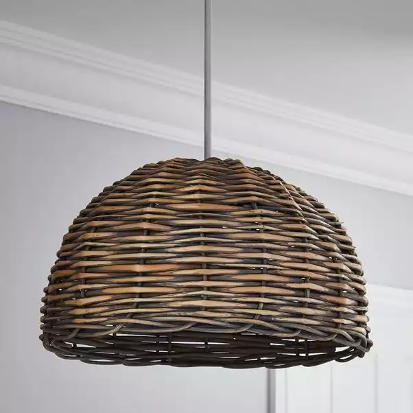 Dunelm Lari Split Weave Grey Easy Fit Pendant 4 Dunelm Lari Split Weave Grey Easy Fit Pendant - Image 2