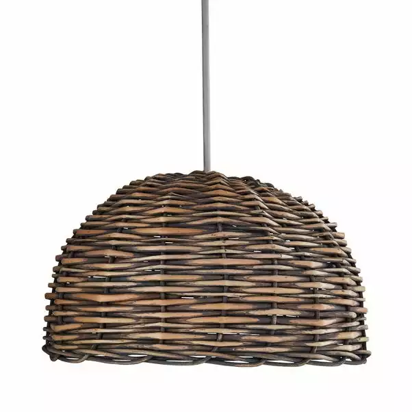 Dunelm Lari Split Weave Grey Easy Fit Pendant 7 Dunelm Lari Split Weave Grey Easy Fit Pendant - Image 5