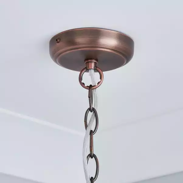 Dunelm Salino Globe 3 Light Antique Copper Chandelier 6 Dunelm Salino Globe 3 Light Antique Copper Chandelier - Image 4