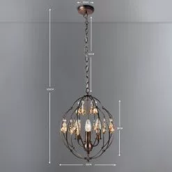 Dunelm Salino Globe 3 Light Antique Copper Chandelier 12 Dunelm Salino Globe 3 Light Antique Copper Chandelier -all lighting Sales Store 1000139119 alt04