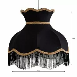 Dunelm Carmona Lamp Shade 45cm Black 11 Dunelm Carmona Lamp Shade 45cm Black -all lighting Sales Store 1000139161 alt04