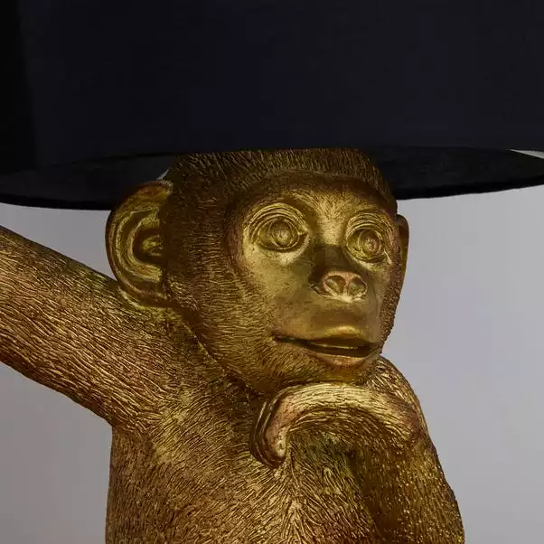 Dunelm Odisha Resin Monkey Gold Table Lamp 5 Dunelm Odisha Resin Monkey Gold Table Lamp - Image 3