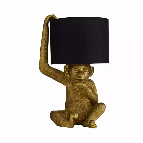 Dunelm Odisha Resin Monkey Gold Table Lamp 7 Dunelm Odisha Resin Monkey Gold Table Lamp - Image 5