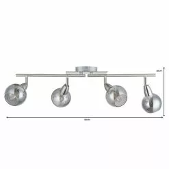 Dunelm Tia 4 Light Nickel Spotlight Bar -all lighting Sales Store 1000149061 alt06