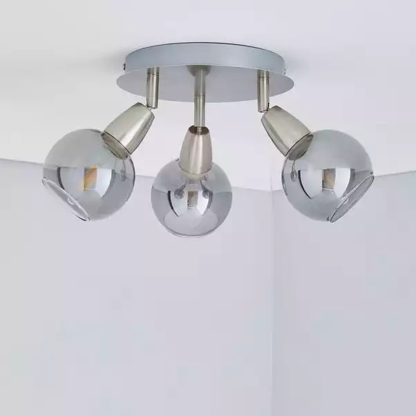 Dunelm Tia 3 Light Nickel Spotlight 4 Dunelm Tia 3 Light Nickel Spotlight - Image 2