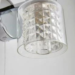 Dunelm Hylton Glass Bathroom Wall Light -all lighting Sales Store 1000149066 alt02