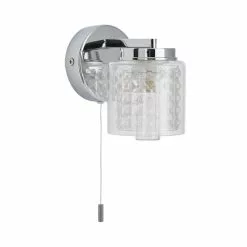 Dunelm Hylton Glass Bathroom Wall Light -all lighting Sales Store 1000149066 alt05