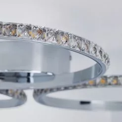 Dunelm Oraylia 3 Light Integrated LED Hoops Jewel Chrome Ceiling Fitting 10 Dunelm Oraylia 3 Light Integrated LED Hoops Jewel Chrome Ceiling Fitting -all lighting Sales Store 1000149069 alt02