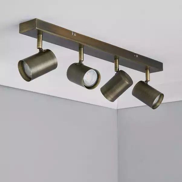 Dunelm Newark 4 Light Antique Bronze Spotlight Bar 4 Dunelm Newark 4 Light Antique Bronze Spotlight Bar - Image 2