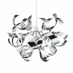 Dunelm Iris Ribbon Chrome Easy Fit Pendant 11 Dunelm Iris Ribbon Chrome Easy Fit Pendant -all lighting Sales Store 1000149095 alt05