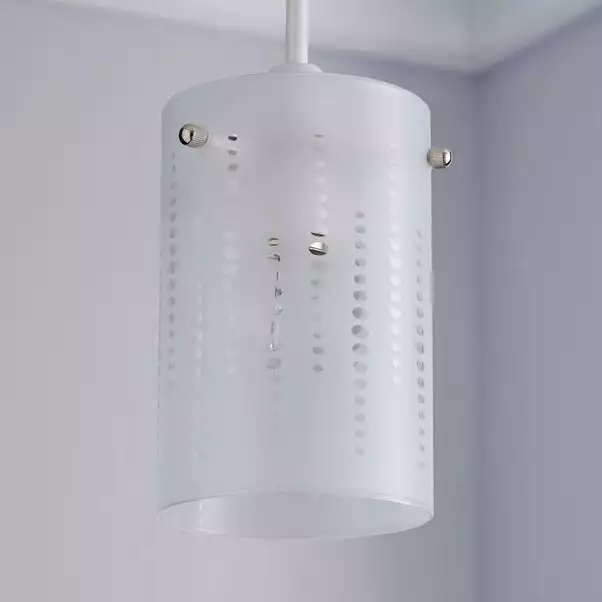 Dunelm Grayson Dot Glass White Easy Fit Pendant 4 Dunelm Grayson Dot Glass White Easy Fit Pendant - Image 2