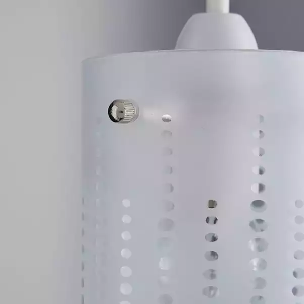 Dunelm Grayson Dot Glass White Easy Fit Pendant 5 Dunelm Grayson Dot Glass White Easy Fit Pendant - Image 3