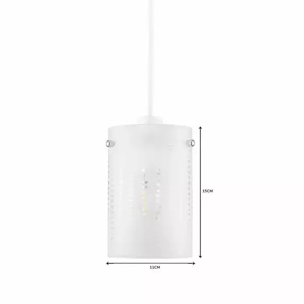 Dunelm Grayson Dot Glass White Easy Fit Pendant 7 Dunelm Grayson Dot Glass White Easy Fit Pendant - Image 5