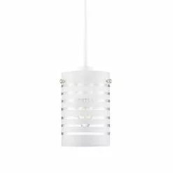 Dunelm Grayson Stripe Glass White Easy Fit Pendant -all lighting Sales Store 1000149114 alt05