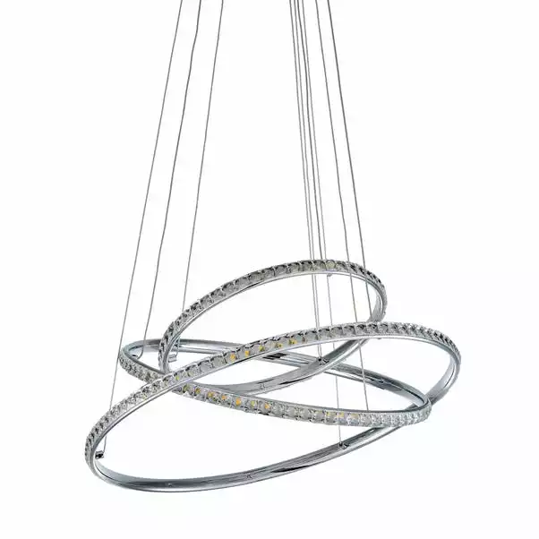 Dunelm Cali 3 Light Integrated LED Hoop Crystal Ceiling Fitting 7 Dunelm Cali 3 Light Integrated LED Hoop Crystal Ceiling Fitting - Image 5