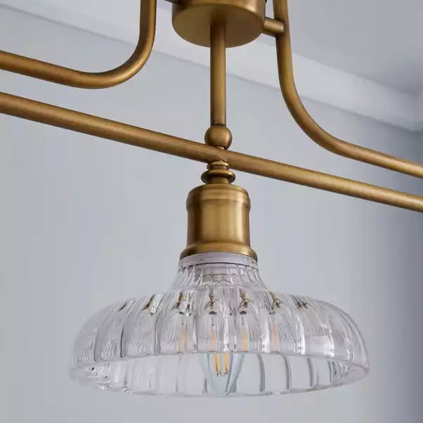 Dunelm Colt 3 Light Diner Antique Brass Ceiling Fitting 5 Dunelm Colt 3 Light Diner Antique Brass Ceiling Fitting - Image 3