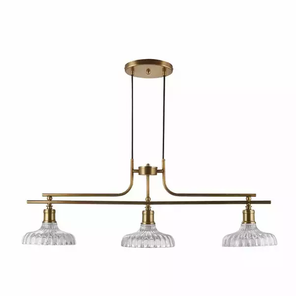 Dunelm Colt 3 Light Diner Antique Brass Ceiling Fitting 7 Dunelm Colt 3 Light Diner Antique Brass Ceiling Fitting - Image 5