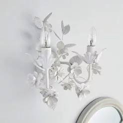 Dunelm Chateau 2 Light Candelabra White Wall Light 9 Dunelm Chateau 2 Light Candelabra White Wall Light -all lighting Sales Store 1000149138 alt01