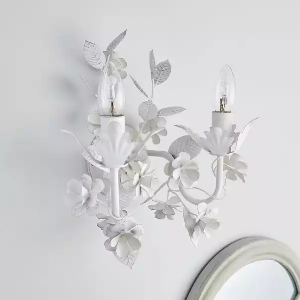 Dunelm Chateau 2 Light Candelabra White Wall Light 4 Dunelm Chateau 2 Light Candelabra White Wall Light - Image 2